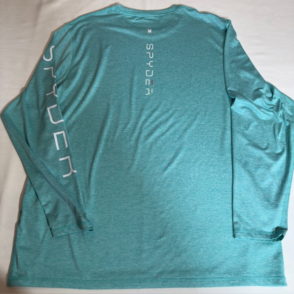 Spyder Long Sleeve Rashguard Size X-Large Mint‎ Green Excellent Condition - Picture 1 of 6